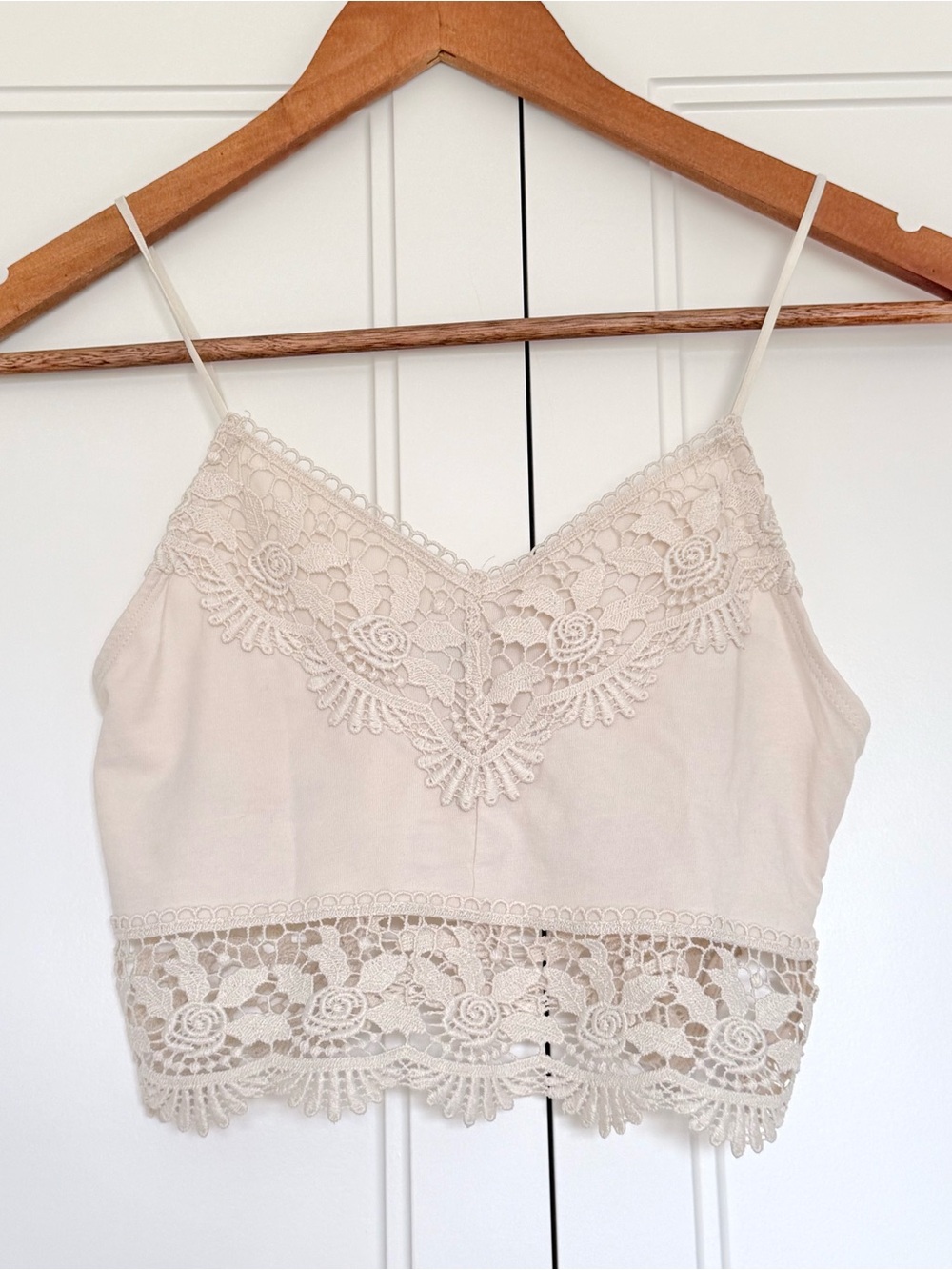 Topshop Ivory Lace Crochet Bralette Crop Top Cami
